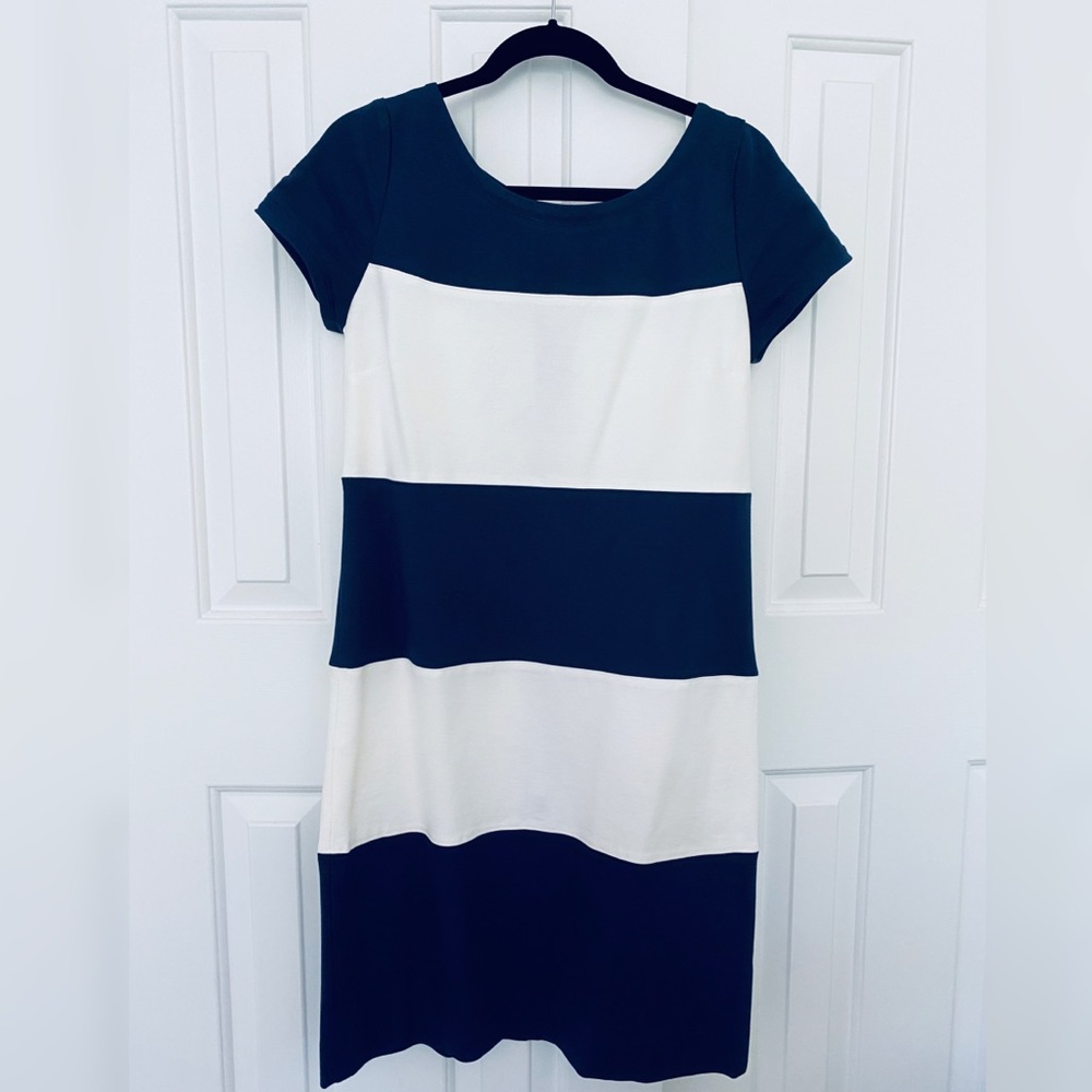 Banana Republic Blue and White Sheath Dress